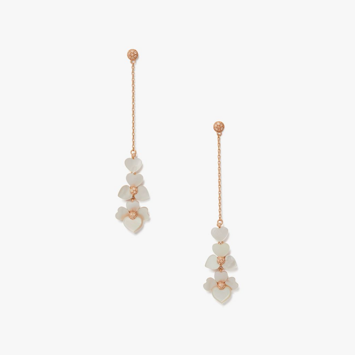 Precious Pansy Linear Earrings