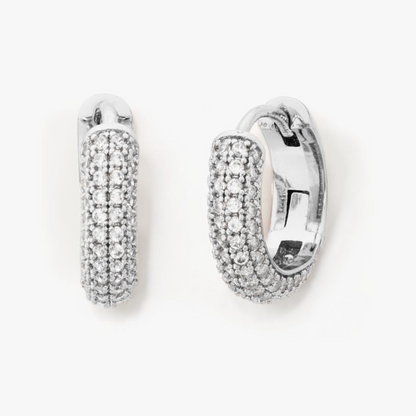 Brilliant Statements Pavé Mini Huggies