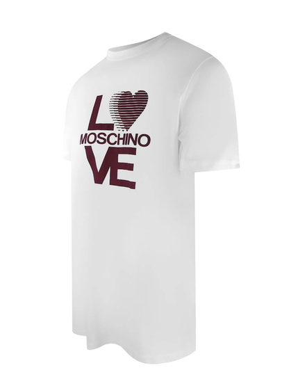Love Moschino Distinctive Love Moschino Logo White T-Shirt