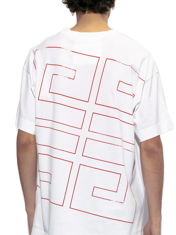 Givenchy 4-Star Printed Logo T-Shirt in White