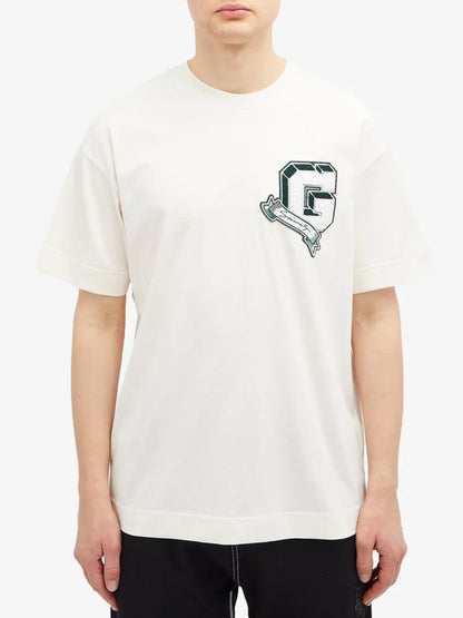 Givenchy Monogram College Embroidered Logo T-Shirt in White