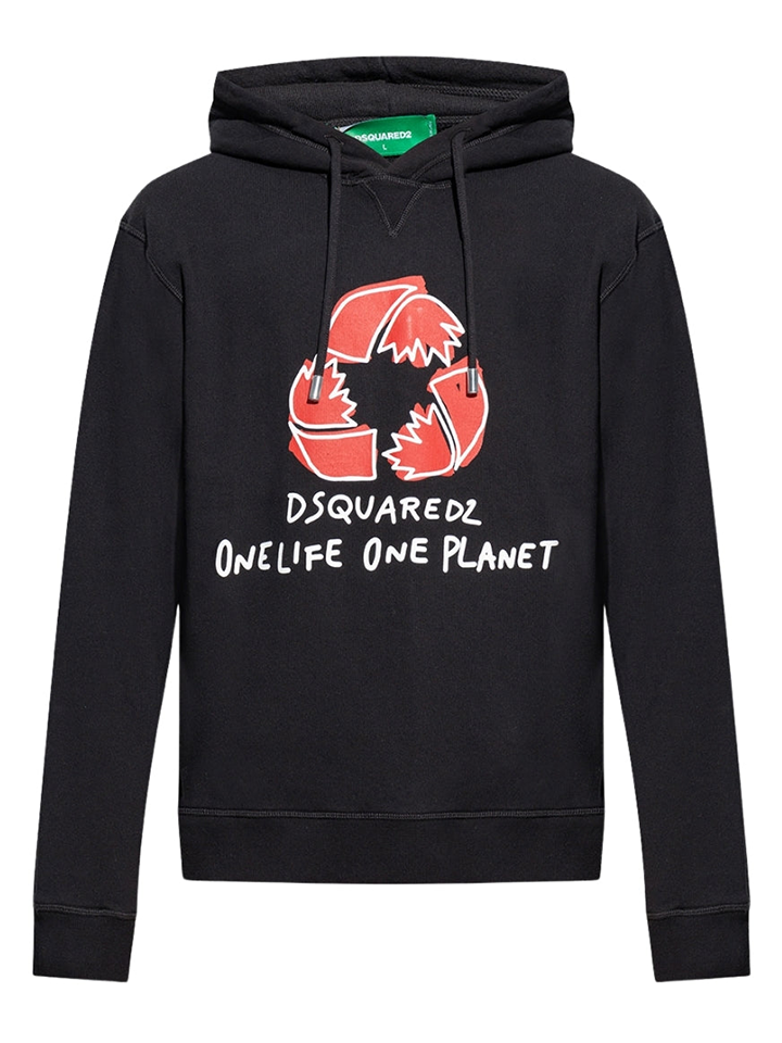 Dsquared2 One Life One Planet Black Hoodie