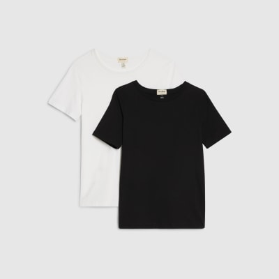White & Black T-shirt multipack pack of 2