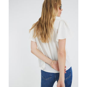 White Angel Sleeve Ruffle Shirt