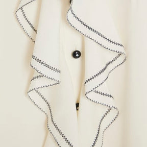 White Angel Sleeve Ruffle Shirt