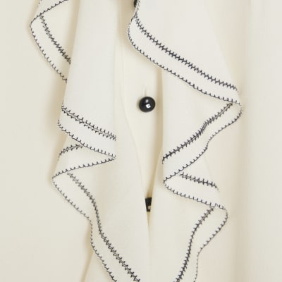 White Angel Sleeve Ruffle Shirt