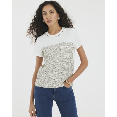 White Boucle Boutique T-Shirt