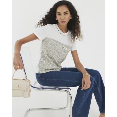White Boucle Boutique T-Shirt
