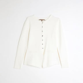 White Button Up Cardigan