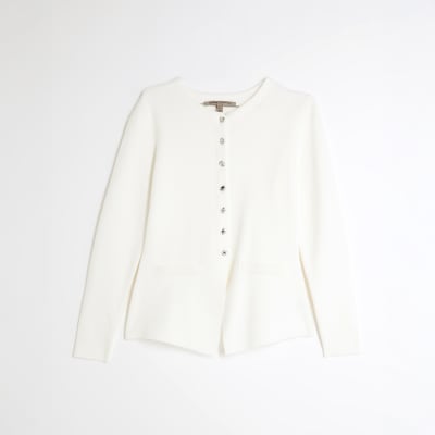 White Button Up Cardigan