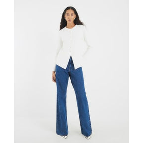 White Button Up Cardigan