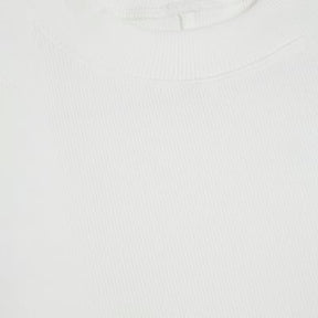 White Cap Sleeve High Neck T-Shirt