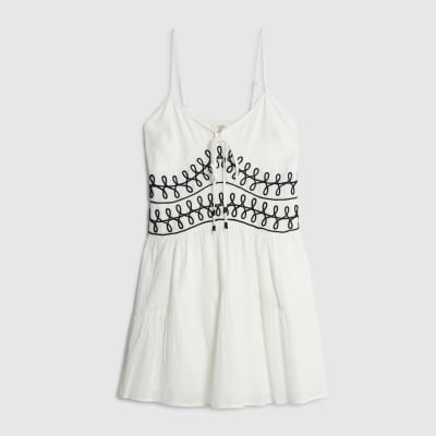White Cornelli Mini Beach Dress