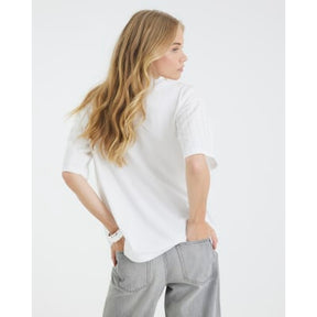 White Diamante Embellished T-shirt