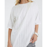 White Diamante Embellished T-shirt