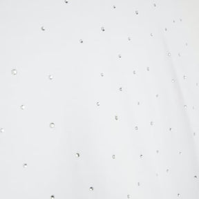 White Embellished Shoulder Pad T-Shirt