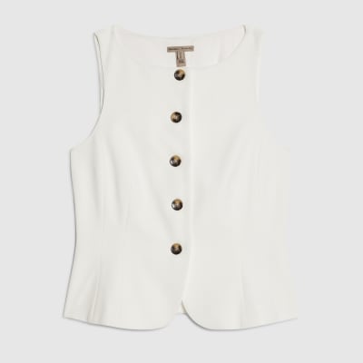 White Fitted Waistcoat