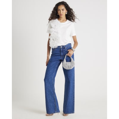 White Floral 3D Boutique T-Shirt