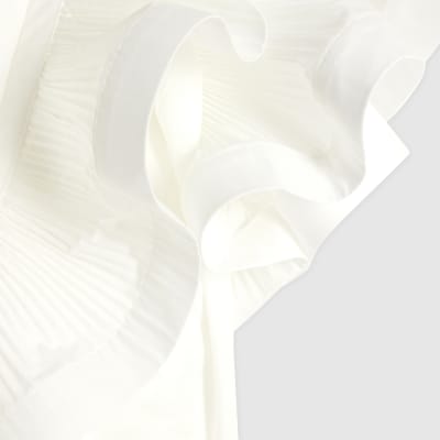 White Frill peplum Blouse