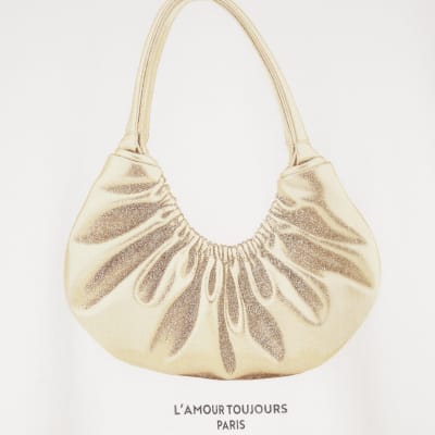 White Glitter L'Amour Bag T-Shirt