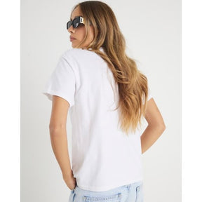 White Ibiza Beaded Palm T-Shirt