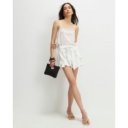 White Layered Frill Shorts