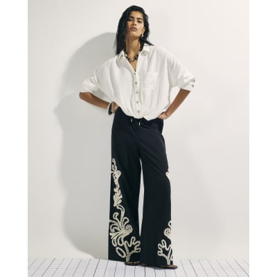 White Linen Blend Shirt