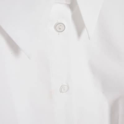 White Long Sleeve Fitted Shirt
