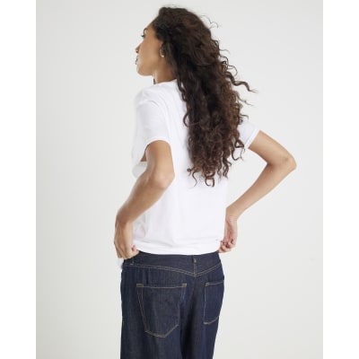 White Los Angeles Denim Patch T-shirt