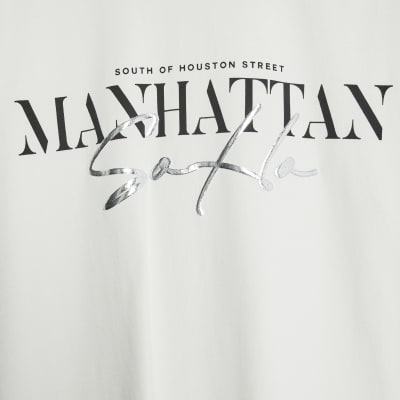 White Manhattan Premium T-shirt