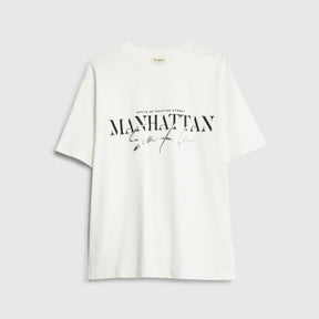 White Manhattan Premium T-shirt