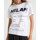 White Milan Editor Text T-shirt