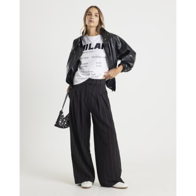 White Milan Editor Text T-shirt