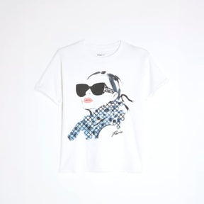 White Monogram Face T-Shirt