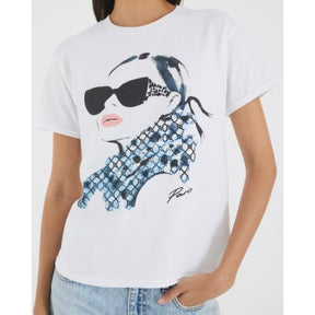White Monogram Face T-Shirt
