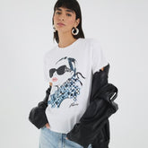 White Monogram Face T-Shirt