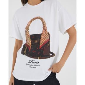 White Monogram Handbag T-Shirt