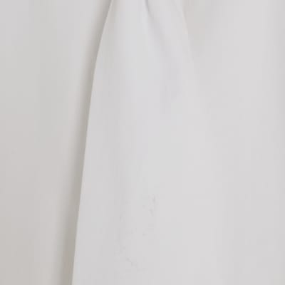 White Poplin Shirt With Tie
