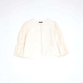 White Puff Sleeve Shacket Top