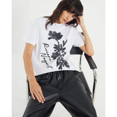 White Riveria Floral T-Shirt