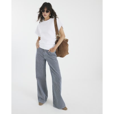White Ruched Side Kimono Sleeve T-shirt