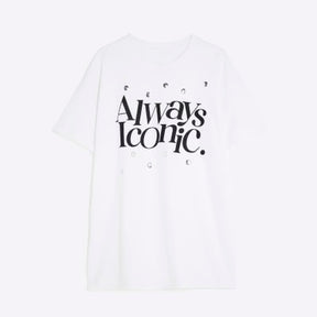 White Short Sleeve Always Iconic T-shirt