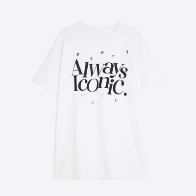 White Short Sleeve Always Iconic T-shirt