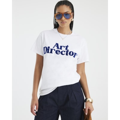 White Short Sleeve Art Director T-shirt