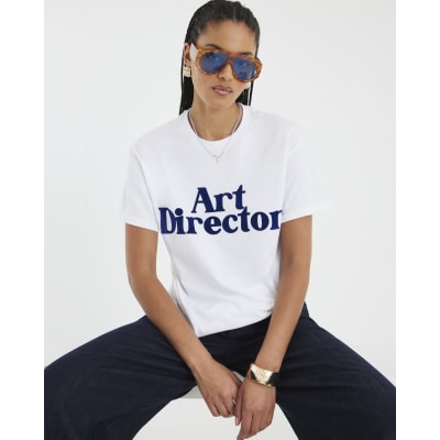 White Short Sleeve Art Director T-shirt