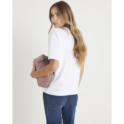 White Short Sleeve Boxy T-shirt