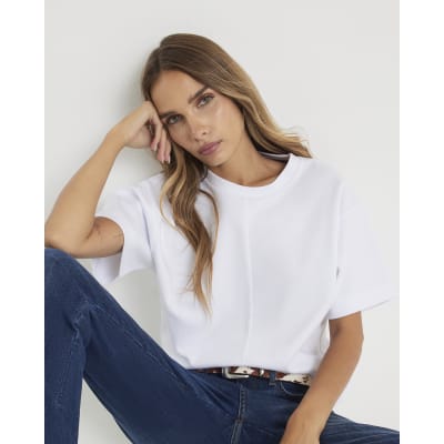 White Short Sleeve Boxy T-shirt