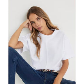 White Short Sleeve Boxy T-shirt