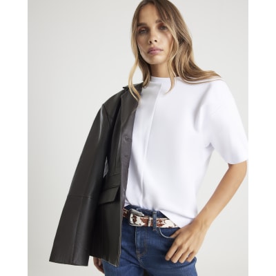 White Short Sleeve Boxy T-shirt