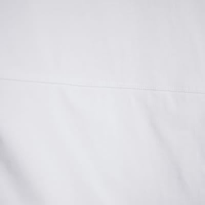 White Short Sleeve Drape Side T-shirt